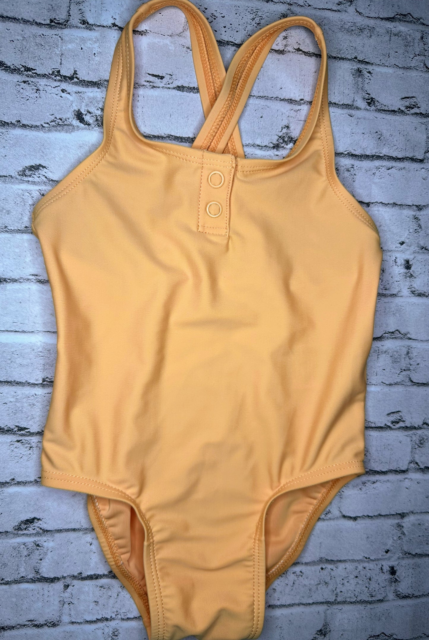 Old Navy: Orange Button Swim- 12/18m