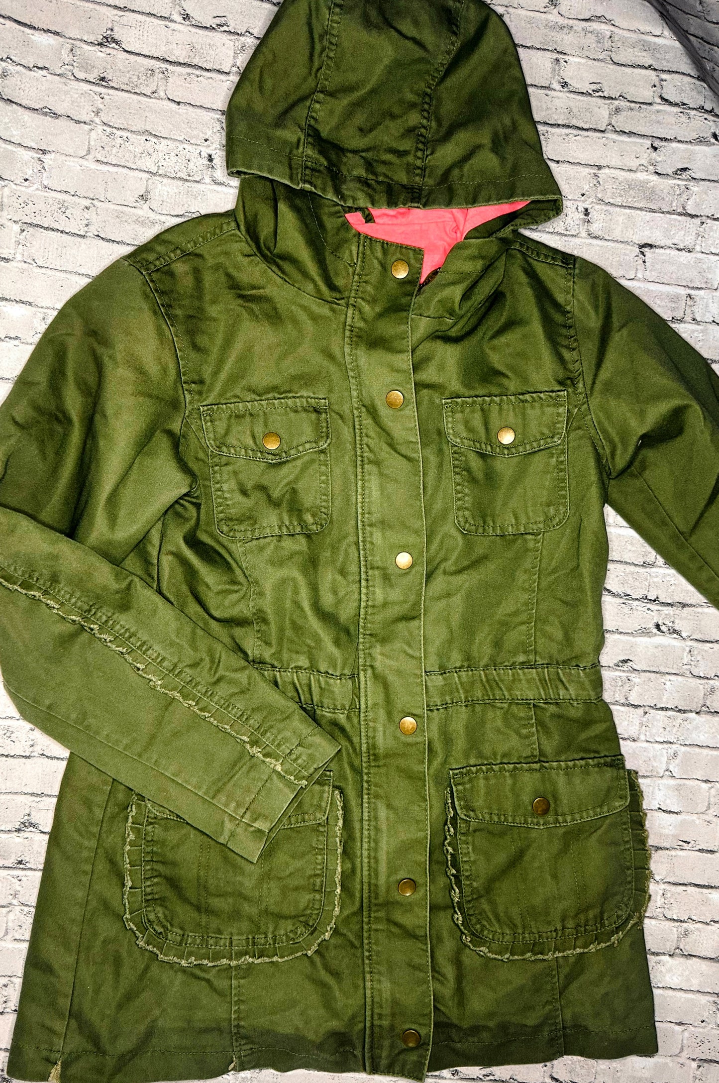 Cat & Jack: Olive Ruffle Jacket - 14/16