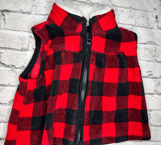 Just One You: Red Fleece Vest- Newborn