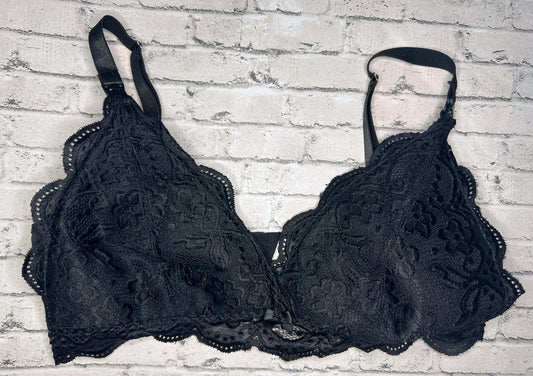 Black Lace Nursing Bra - XL