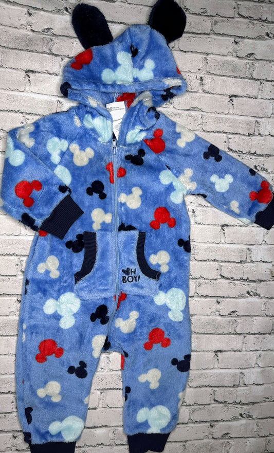 Disney: SOFT Mickey Jumpsuit- 6/9m