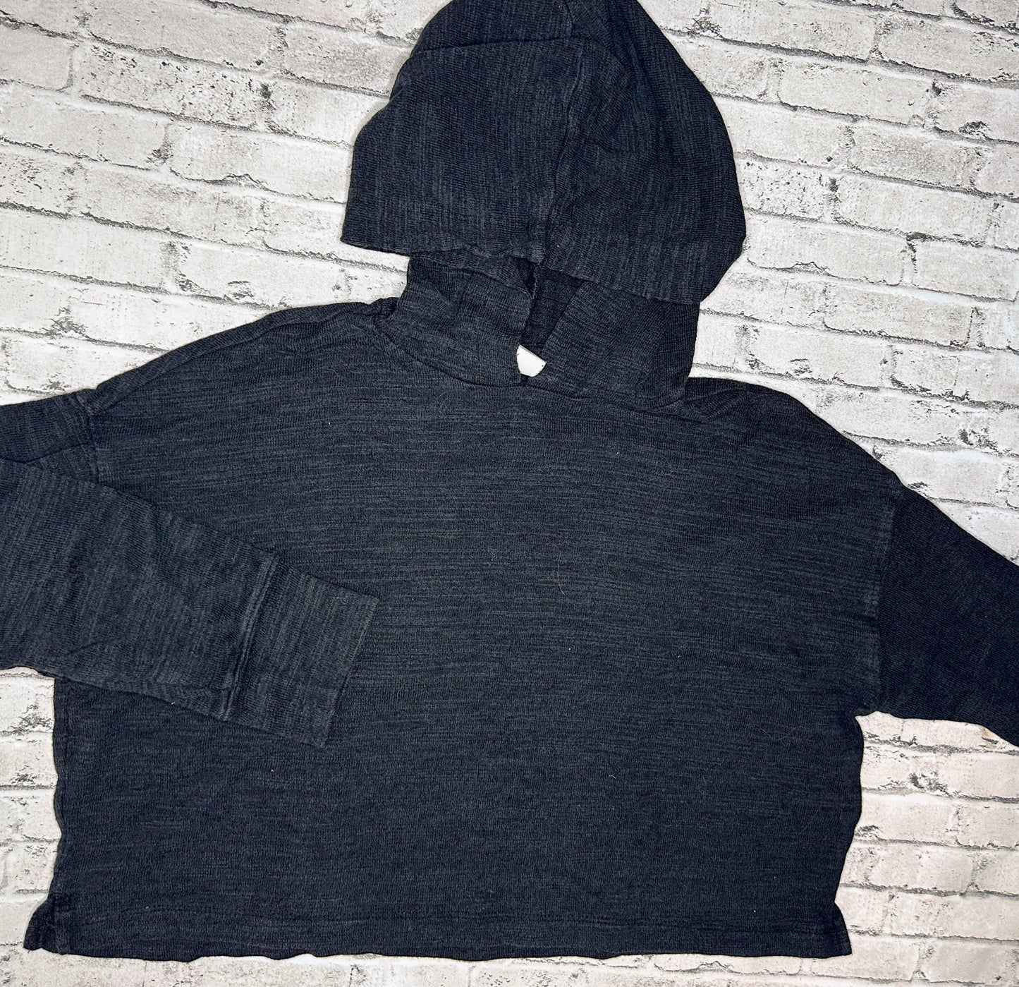 Old Navy: Black Cropped Hoodie- 8