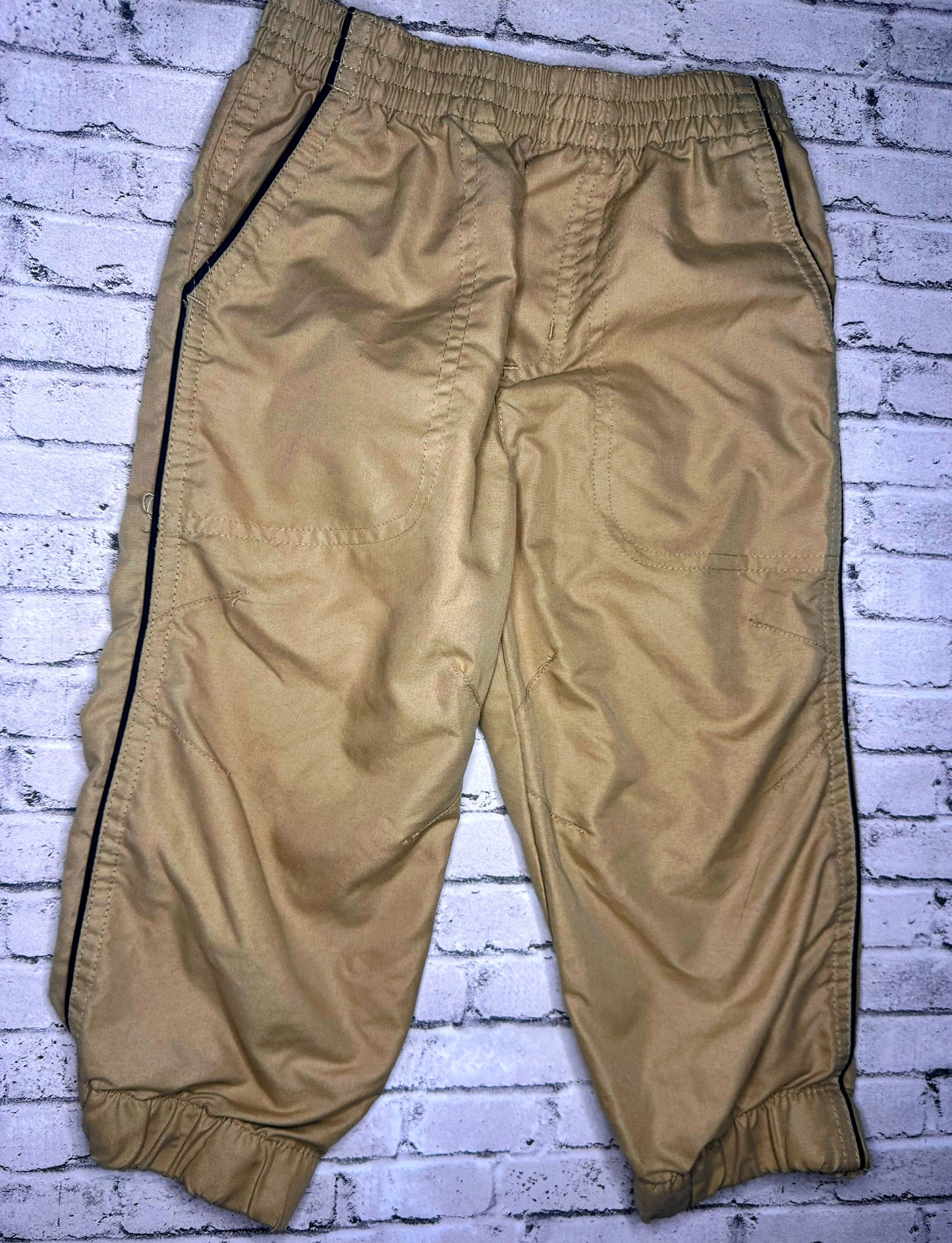 Okie Dokie: Tan Windbreaker Pants- 2T