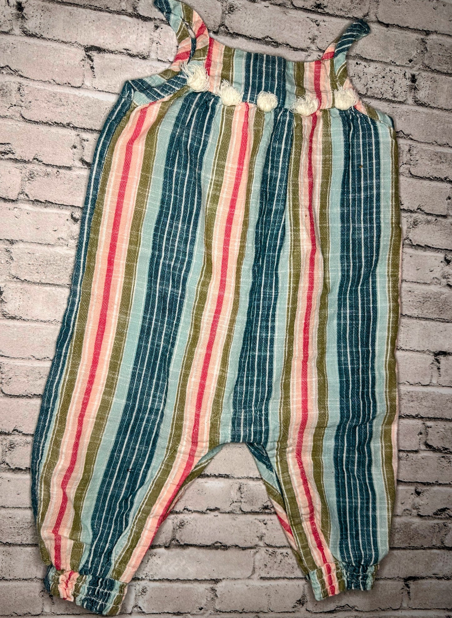 Old Navy: Stripe Jumpsuit- 6/12m