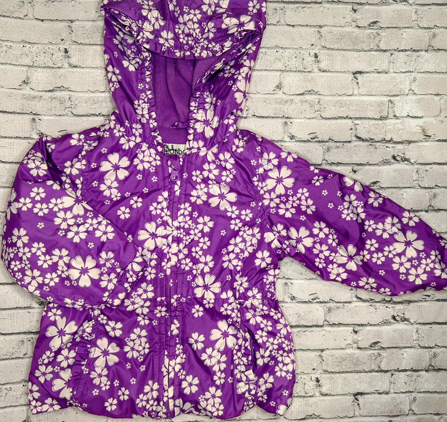 London Fog: Purple Floral Jacket - 2T