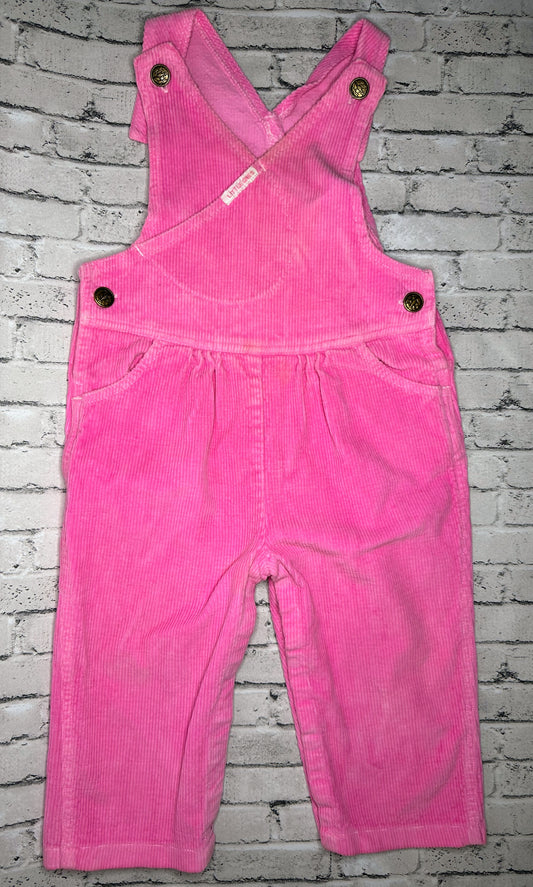 Little Ones: Pink Corduroy Overalls - 24m