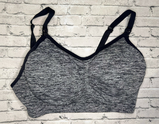 Motherhood Maternity: Gray Nursing Bra- L