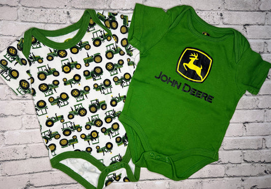 John Deere: 2pk Bodysuits - 3/6m