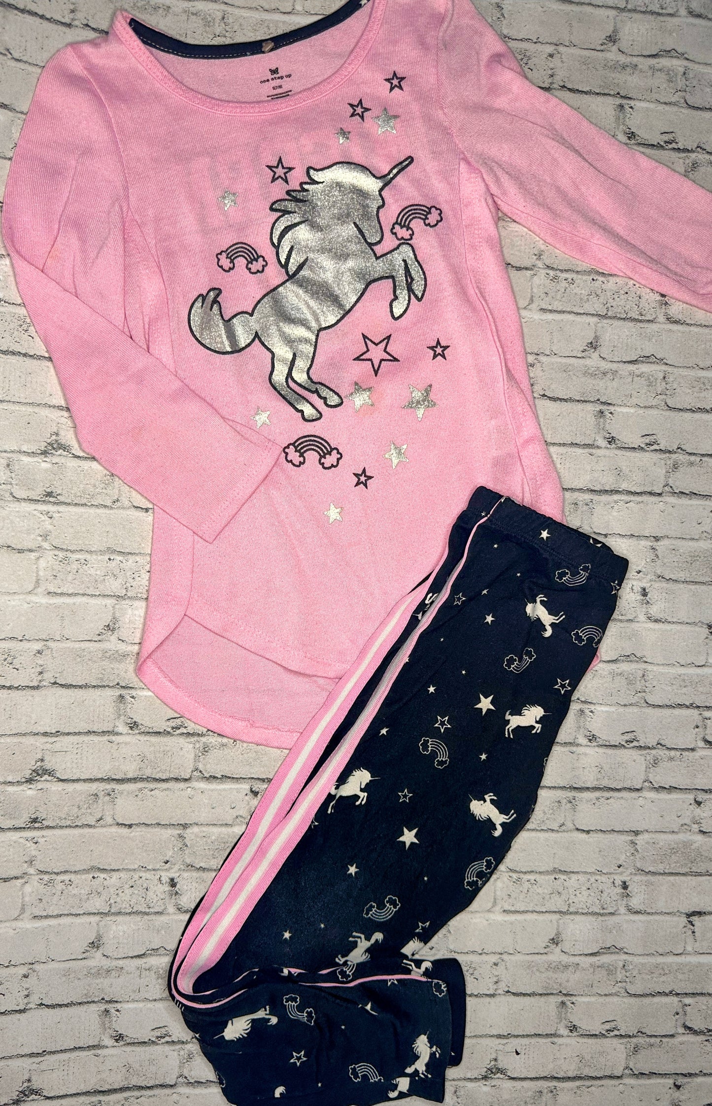 One Step Up: Unicorn PJ Set - 7/8