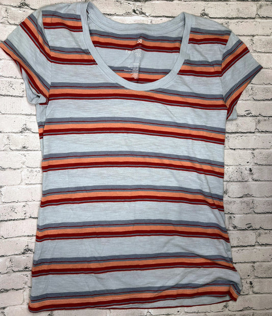 So.: Stripe V Neck Tee - Adult XS