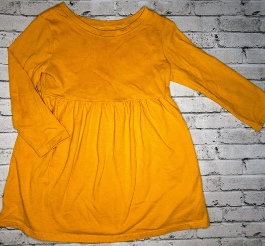 Old Navy: Yellow Long Sleeve Dress- 18/24m