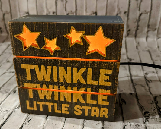 Twinkle Twinkle Plug In Decor - 6” x 6”