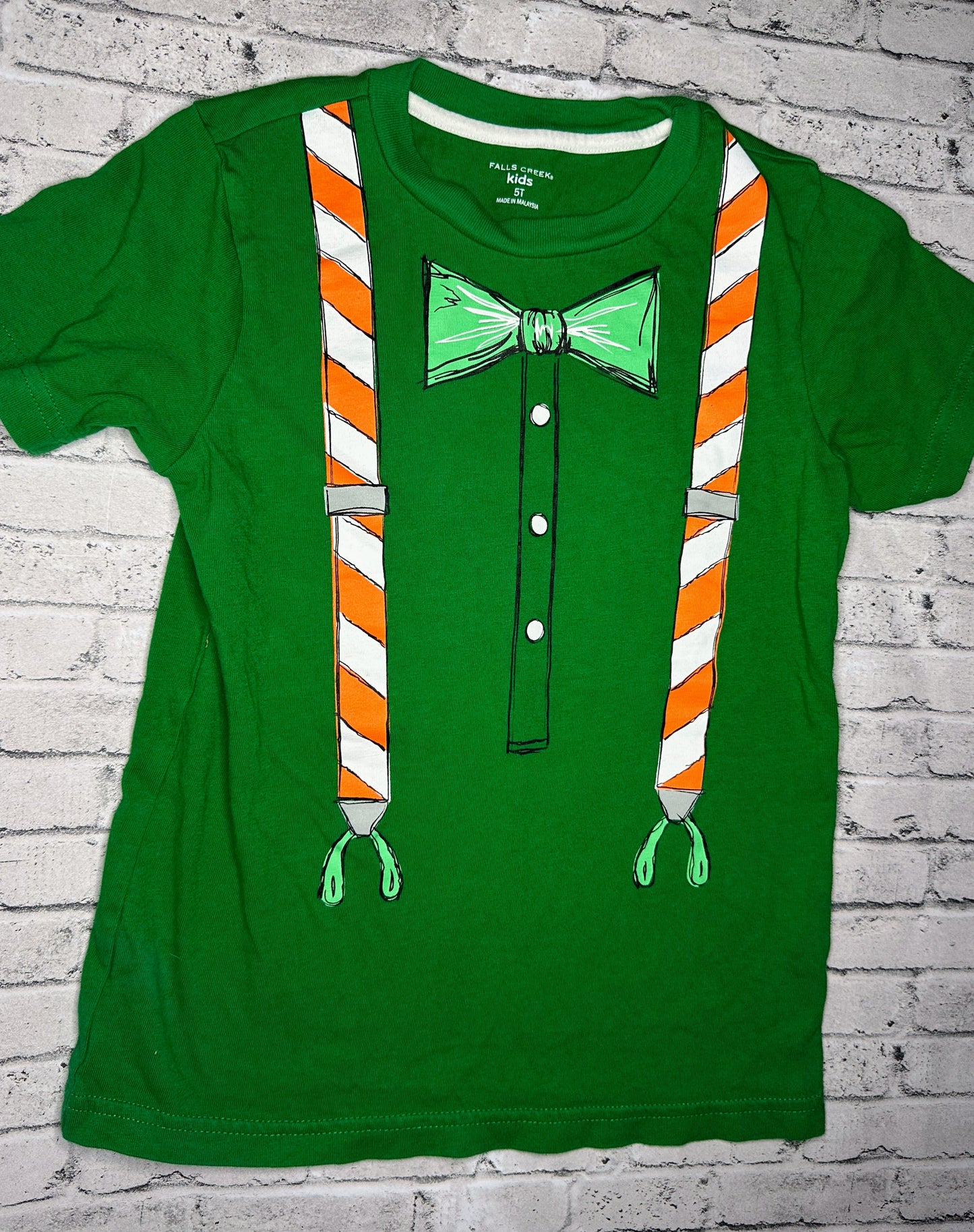 Green/Orange Fancy Tee- 5T