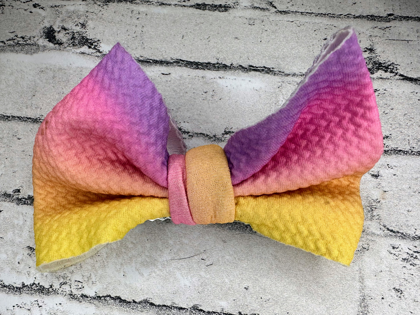 4” Yellow Ombré Clip Bow