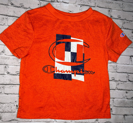 Champion: Orange Graphic Tee- 2T