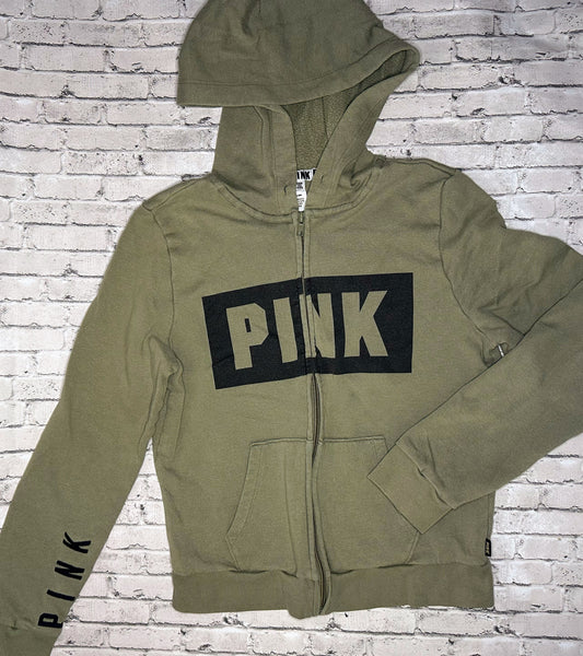 PINK: Olive Full Zip- Adult Small