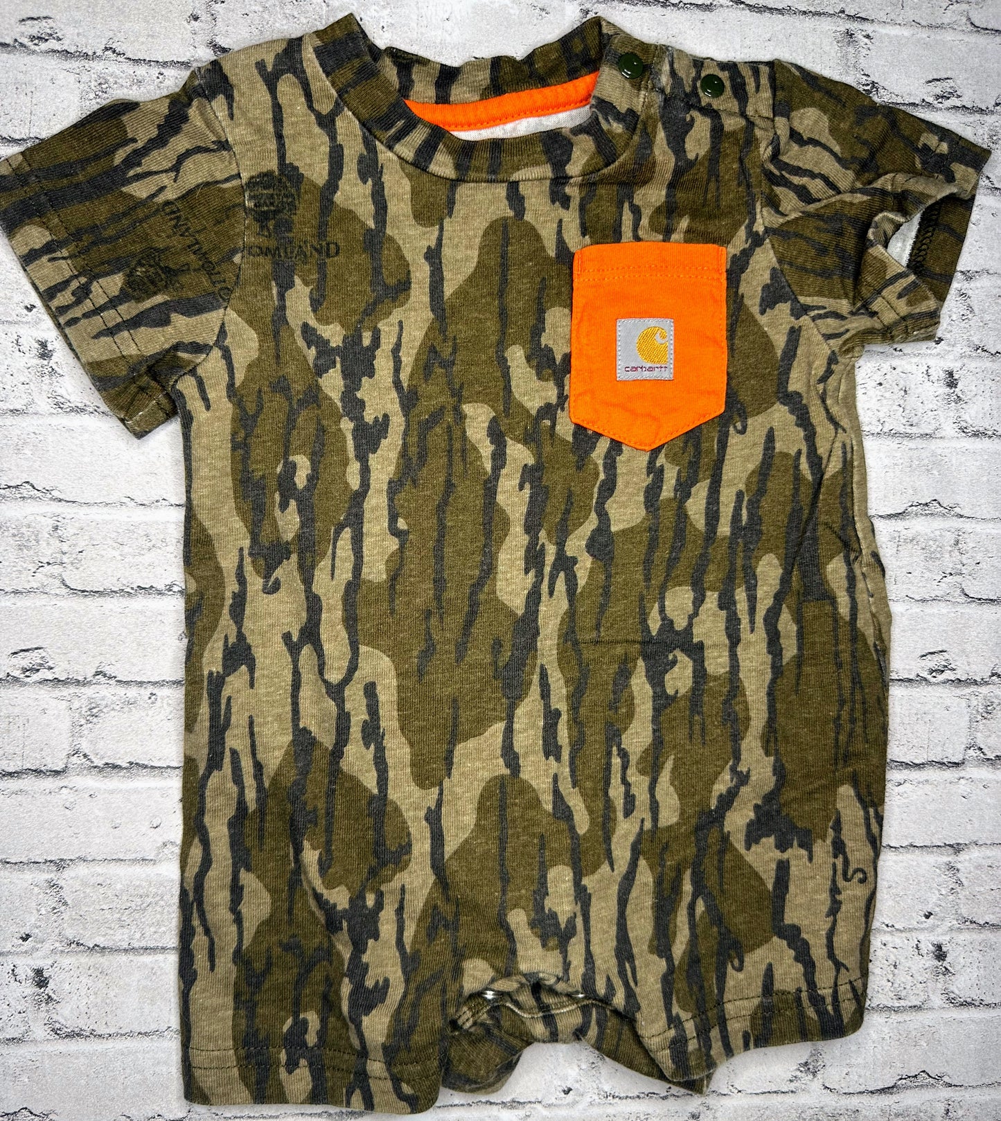 Carhartt: Camo Romper- 6m