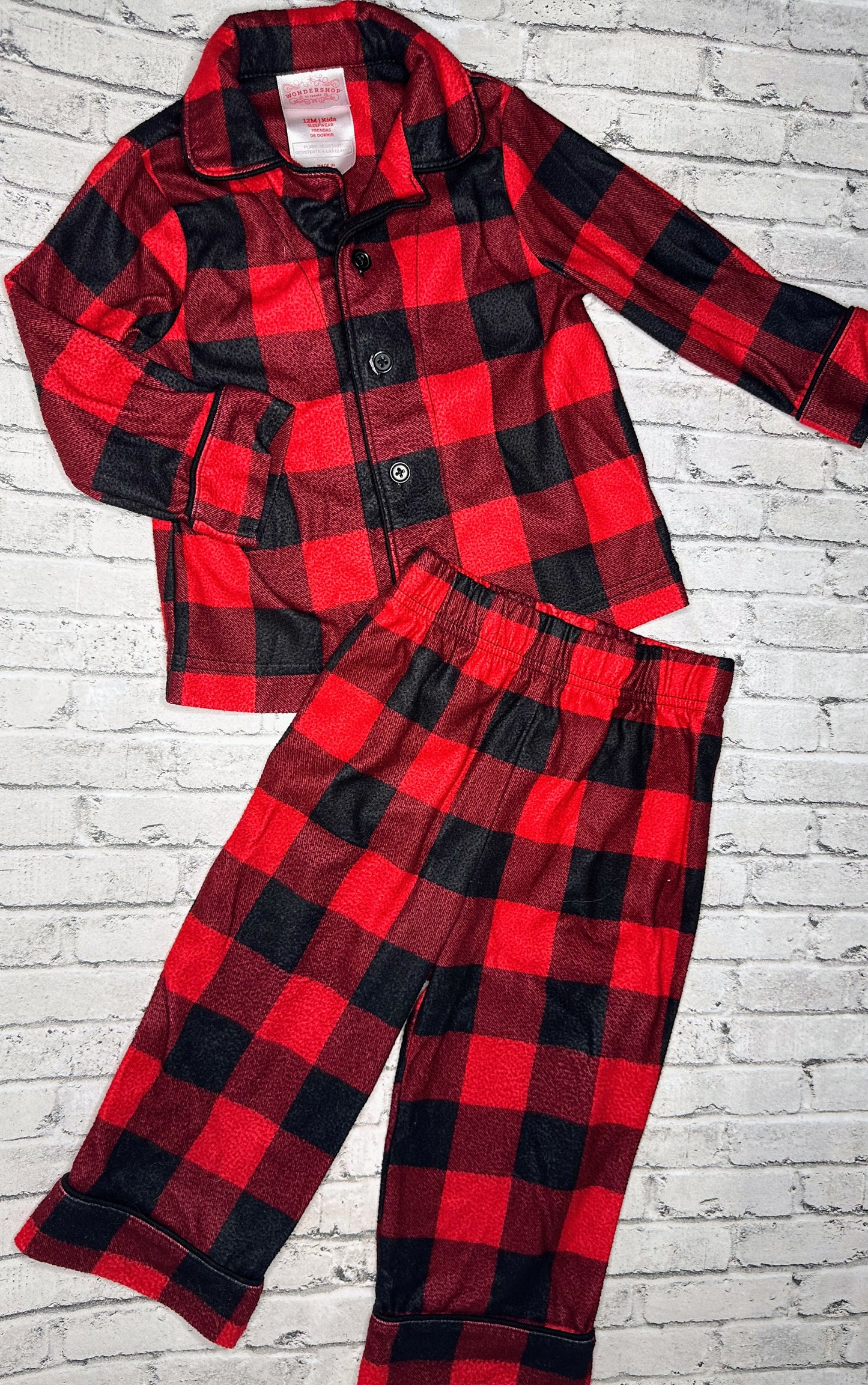 Wondershop: 2pc Plaid PJ Set- 12m