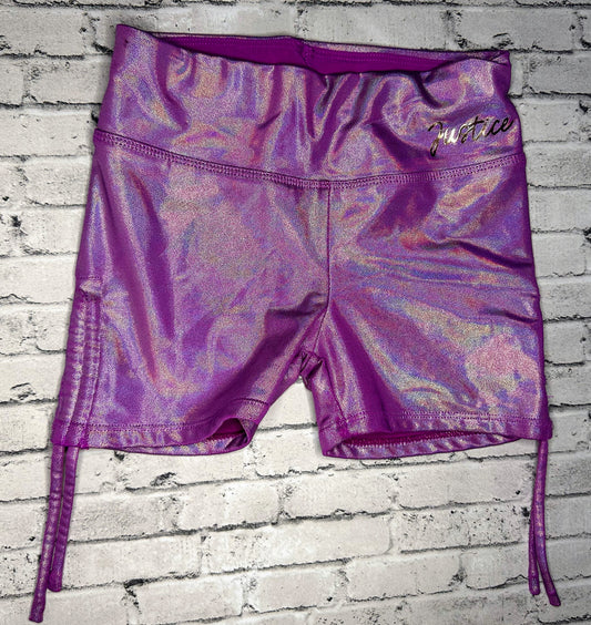 Justice: Purple Shimmer Shorts- 7/8