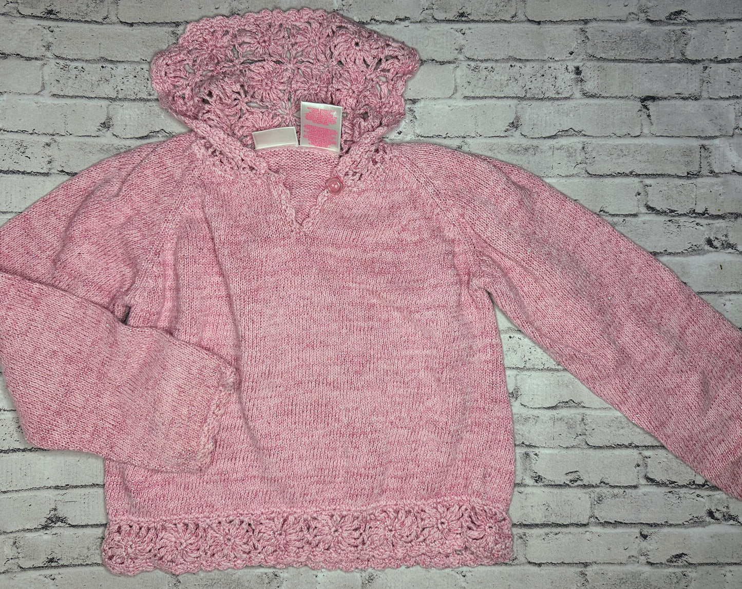 Arizona: Pink Knit Glitter Top -4T