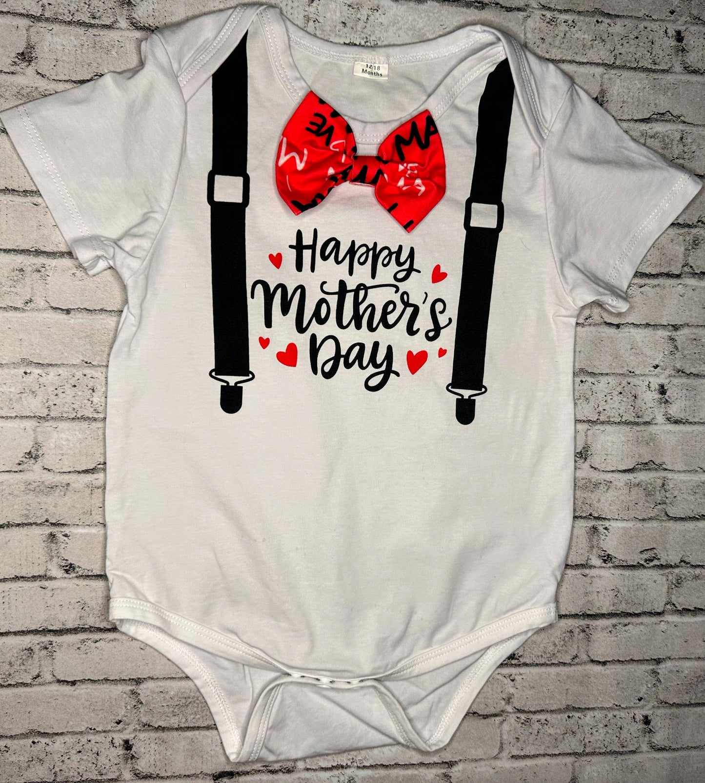 “Happy Mother’s Day” Bow Bodysuit- 12/18m