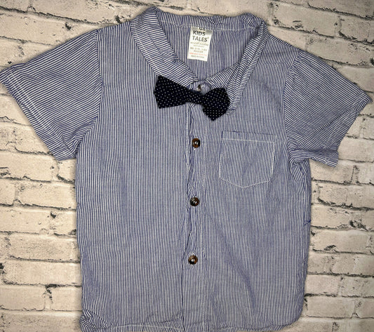 Kids Tales: Blue Stripe Button Up-90UK (2T)