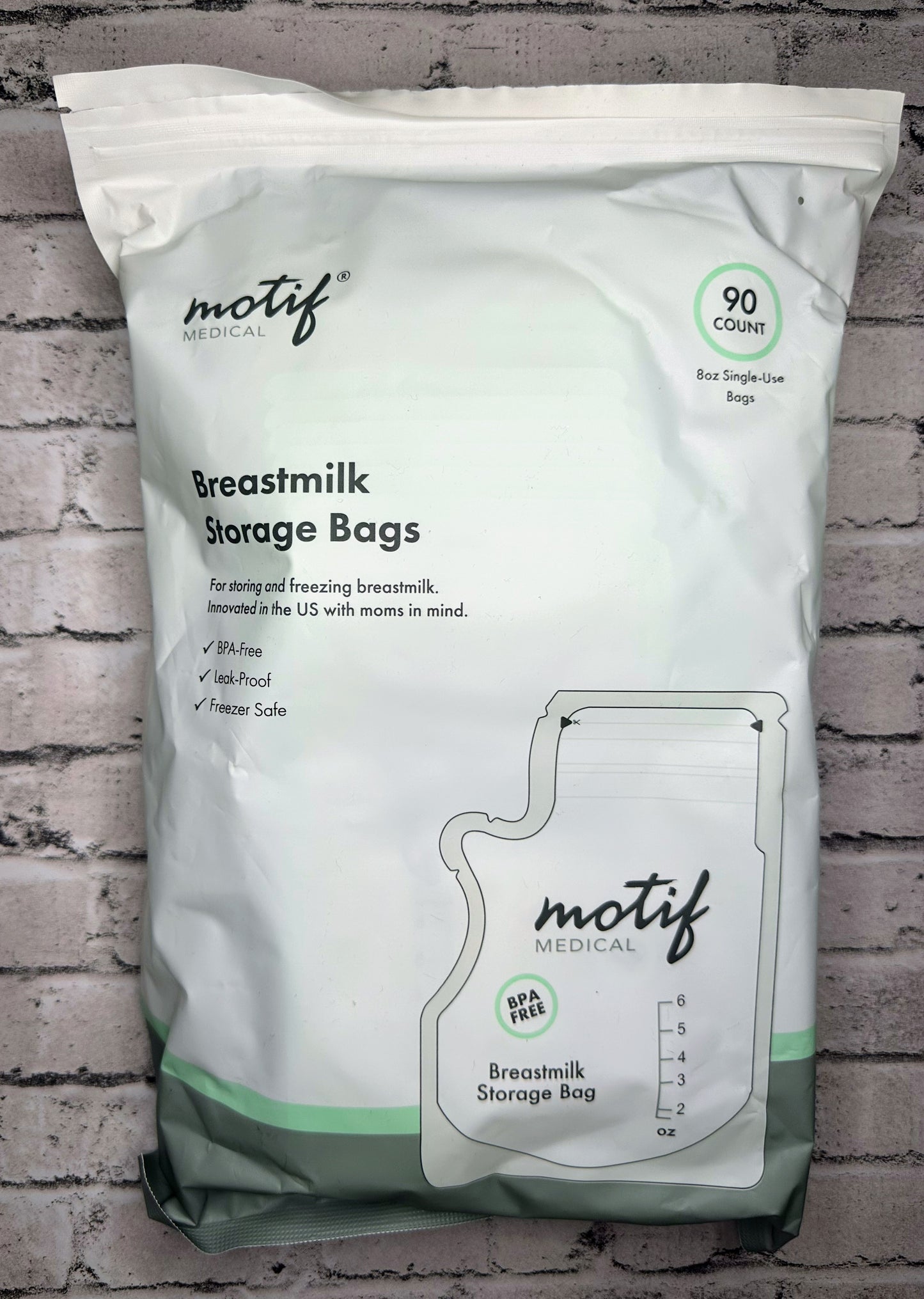 Motif: 90ct 6oz Breastmilk Storage Bags - NEW