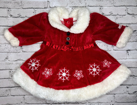 Small Wonders: Velvet Mrs. Clause Dress - Newborn