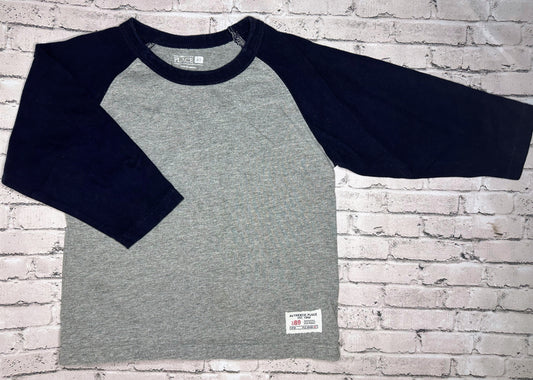 The Children’s Place: Gray/Navy Colorblock Top - 4T