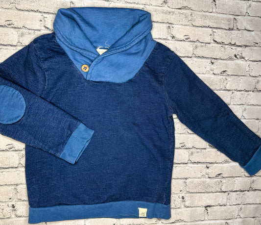 Burt’s Bees: Blue Colorblock Pullover- 18m