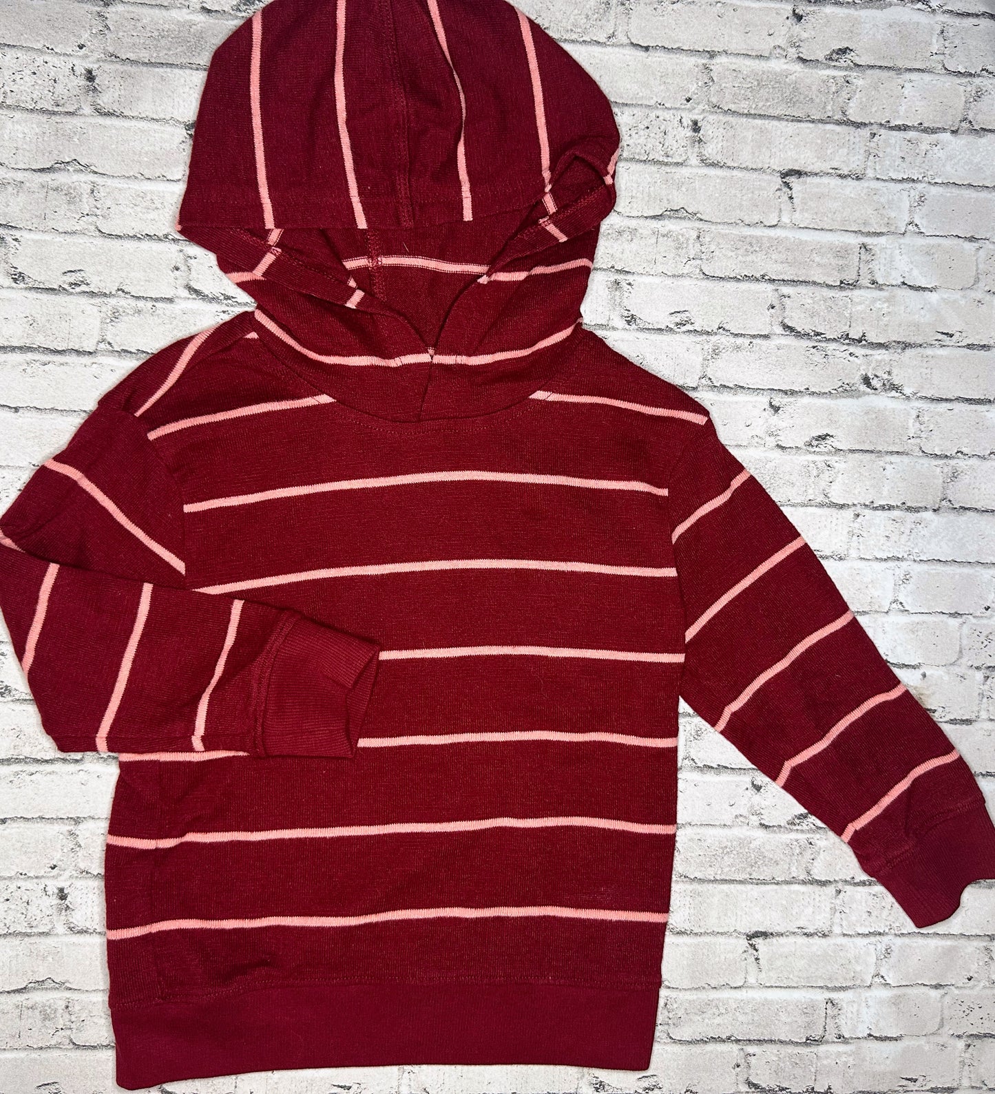 Old Navy: Maroon Stripe Hoodie- 4T