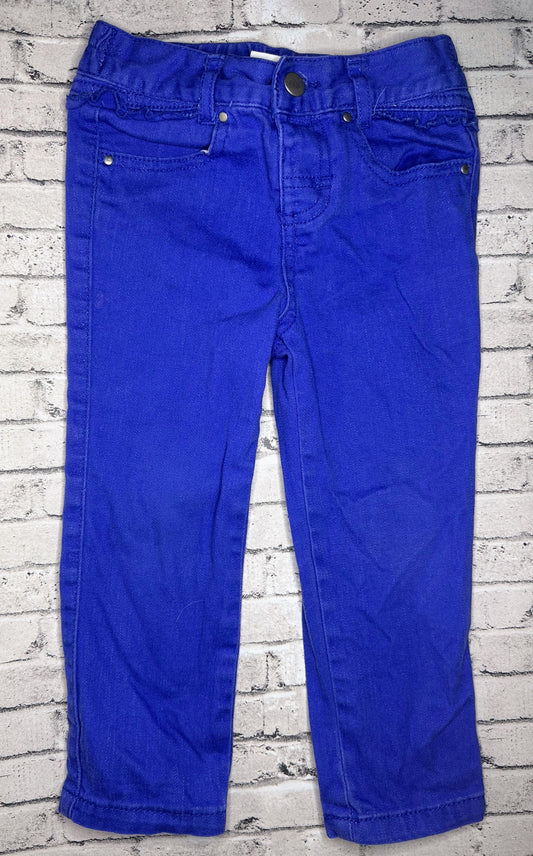 Candy Girl: Blue Denim Pants - 3T