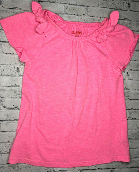 Cat & Jack: Pink Tie Shoulder Top- 4/5