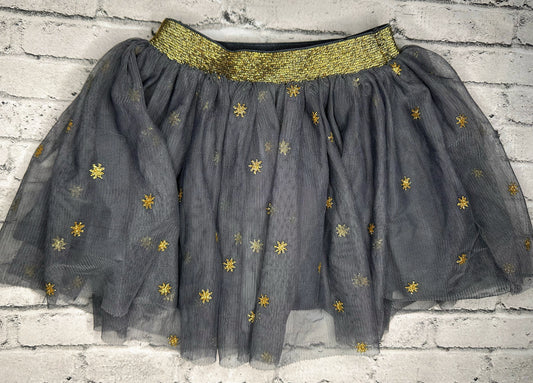 Falls Creek: Gray/Gold Star Skirt - 2T