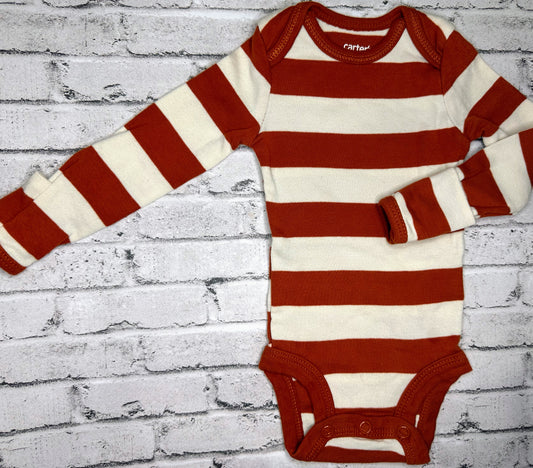 Carter’s: Orange Stripe Bodysuit -Newborn