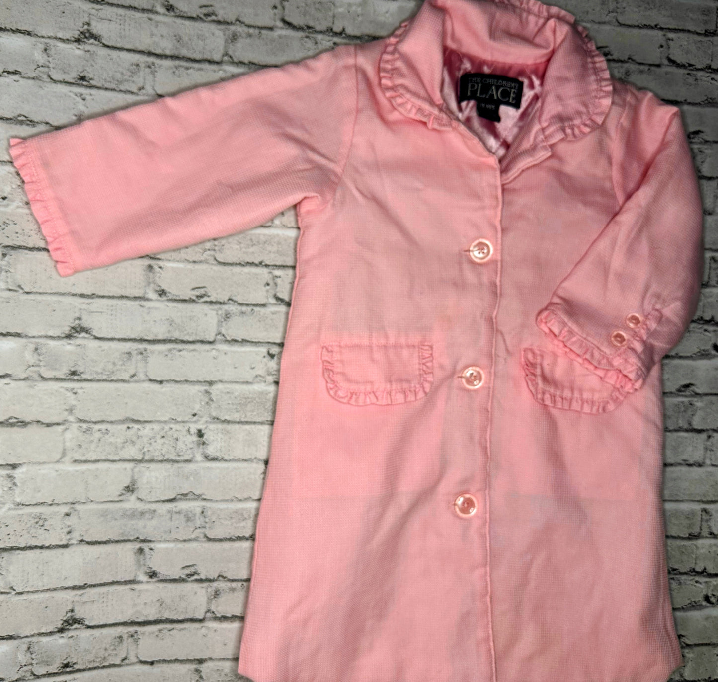 Children’s Place: Pink Thick Long Coat - 18m