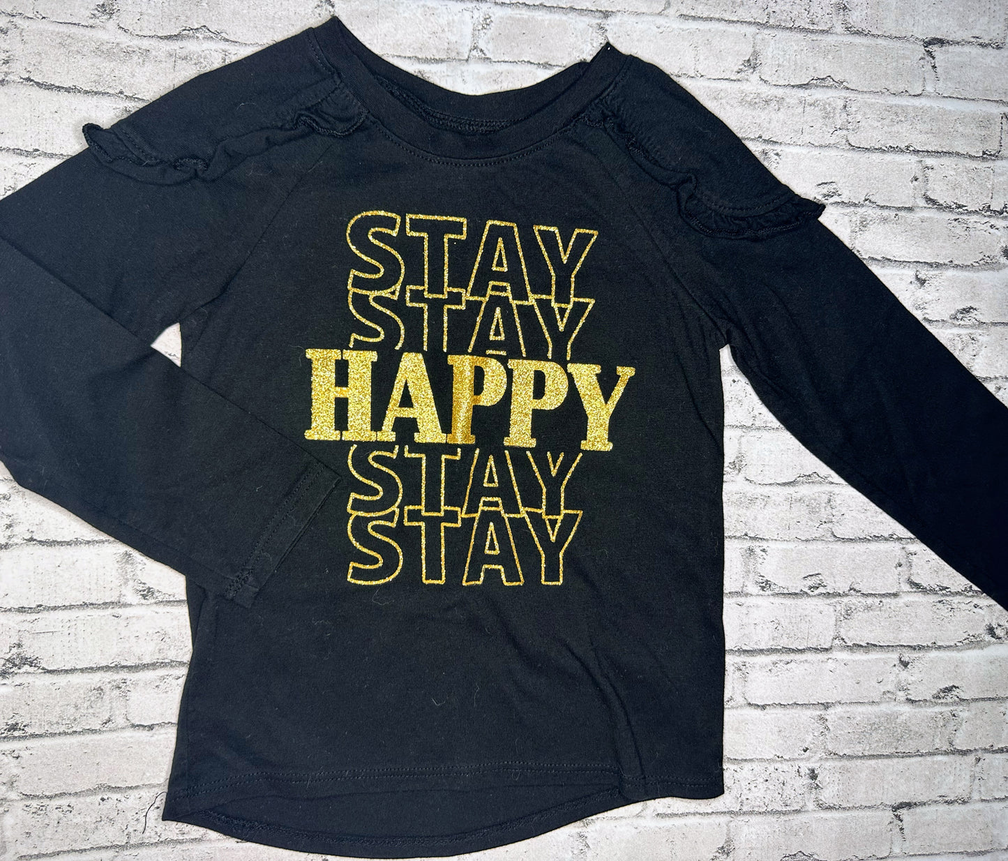 Garanimals: “Stay Happy” Shimmer Tee- 4T