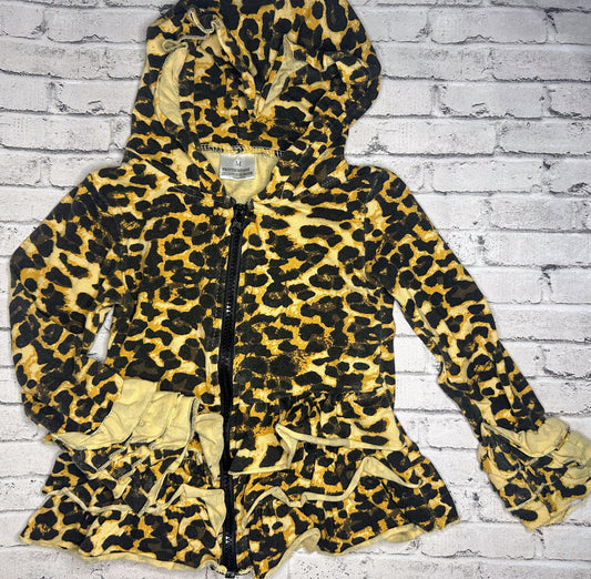 Ruffle Leopard Full Zip - Estimated 2T