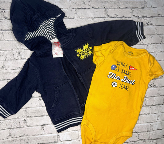 2pc Michigan + Sports Set - 3/6m