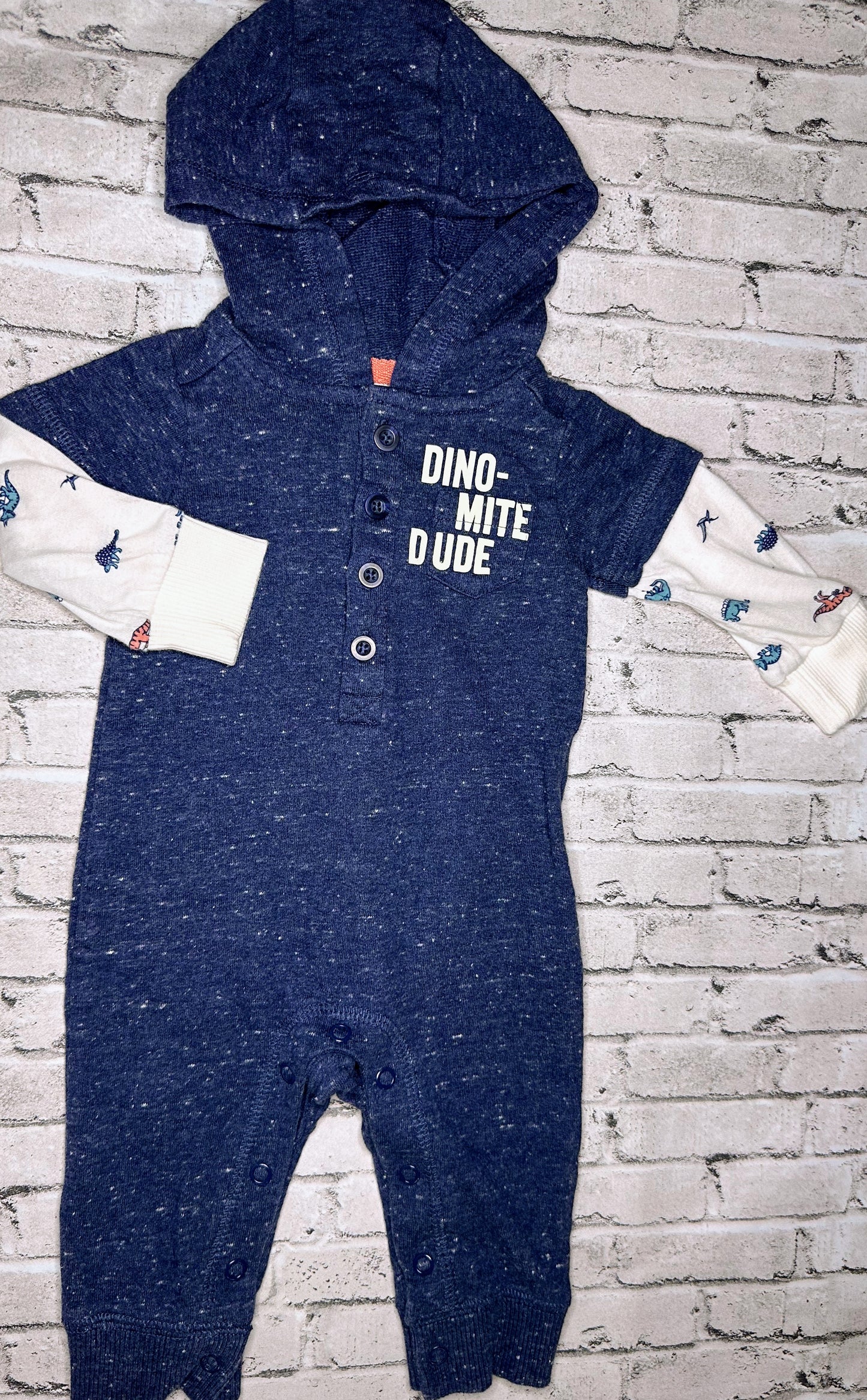 Carter’s: “Dino-Mite Dude” Jumpsuit- 3M