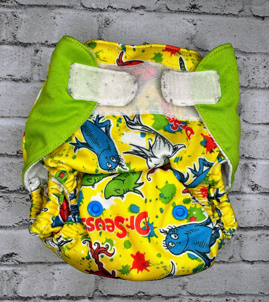 One Fish Two Fish Velcro Cloth Diaper + 1 Insert