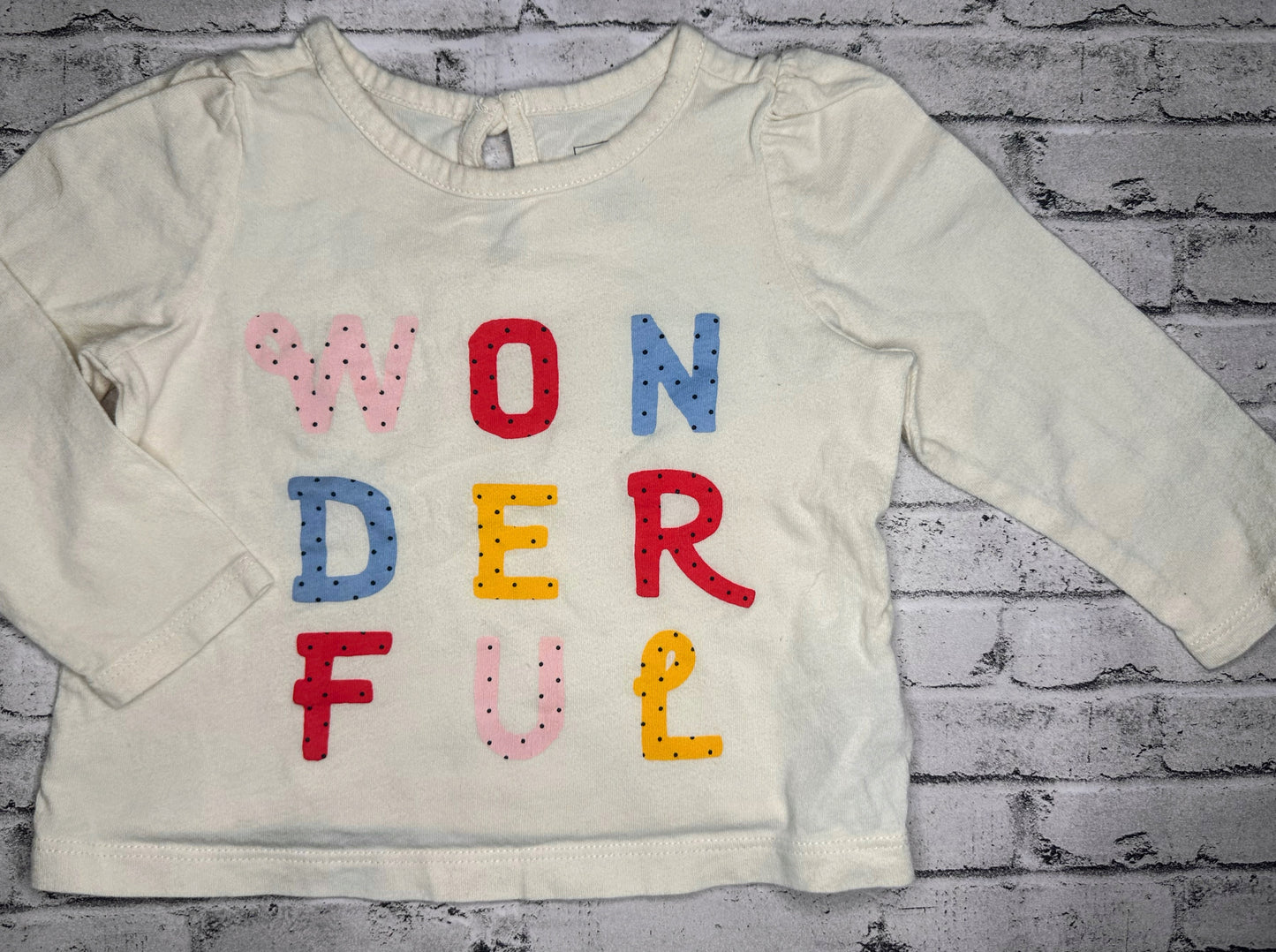 Baby GAP: “Wonderful” Top- 6/12m