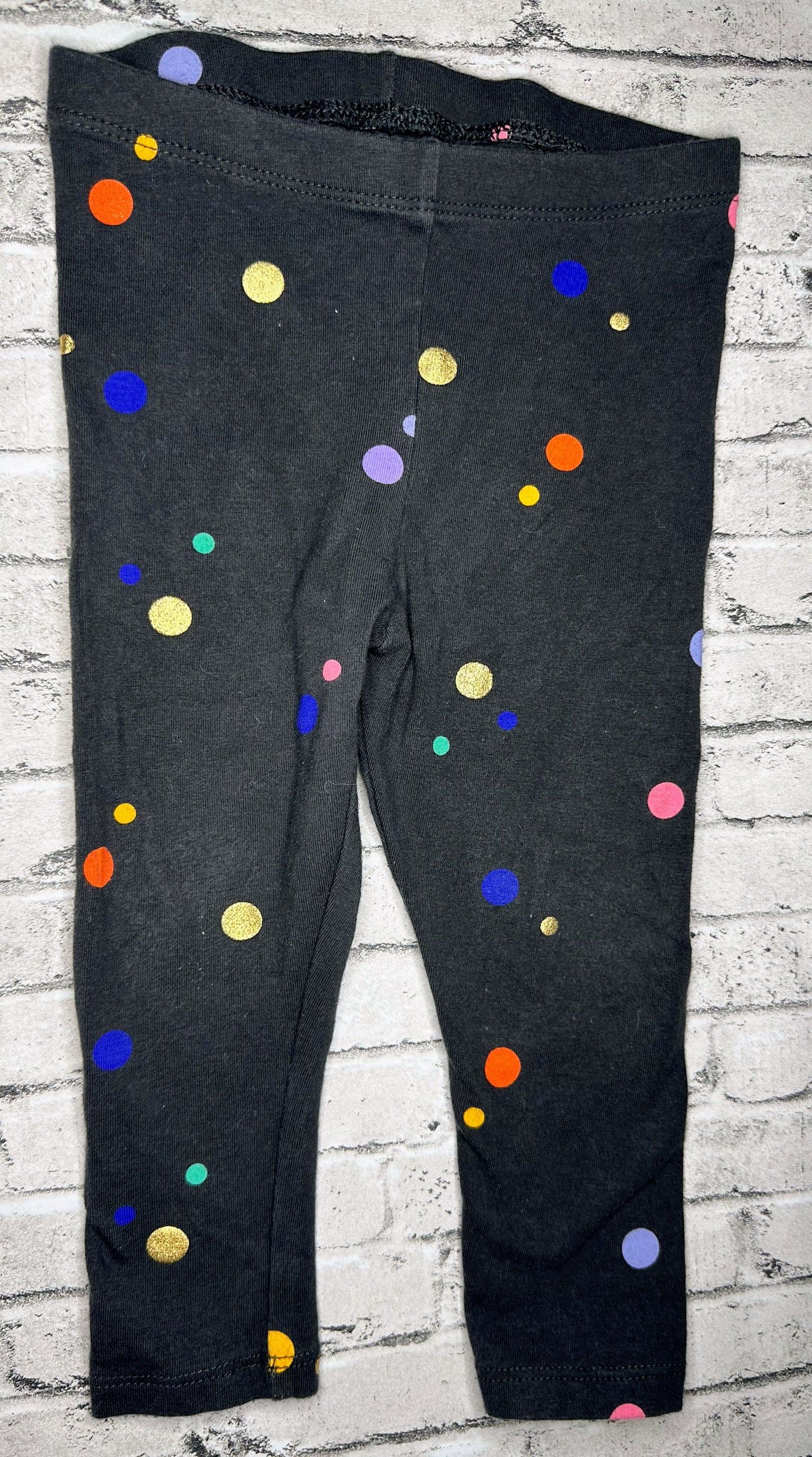 Cat & Jack: Gray Polk-a-Dot Leggings- 18m