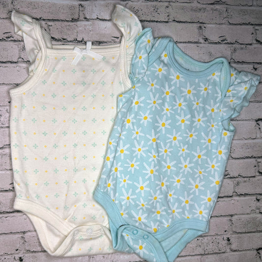 Sterling Baby: 2pc Floral Tank Bodysuits- 6m