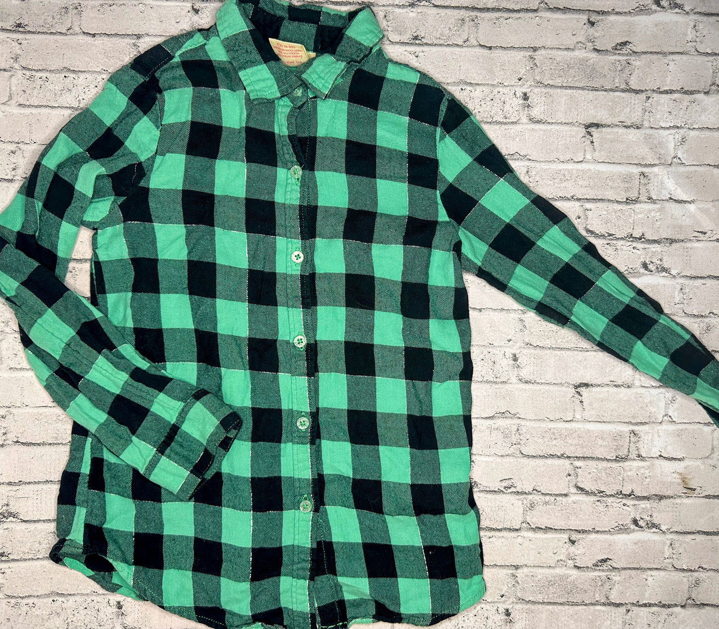 Faded Glory: Mint Sparkle Flannel - 6/6x