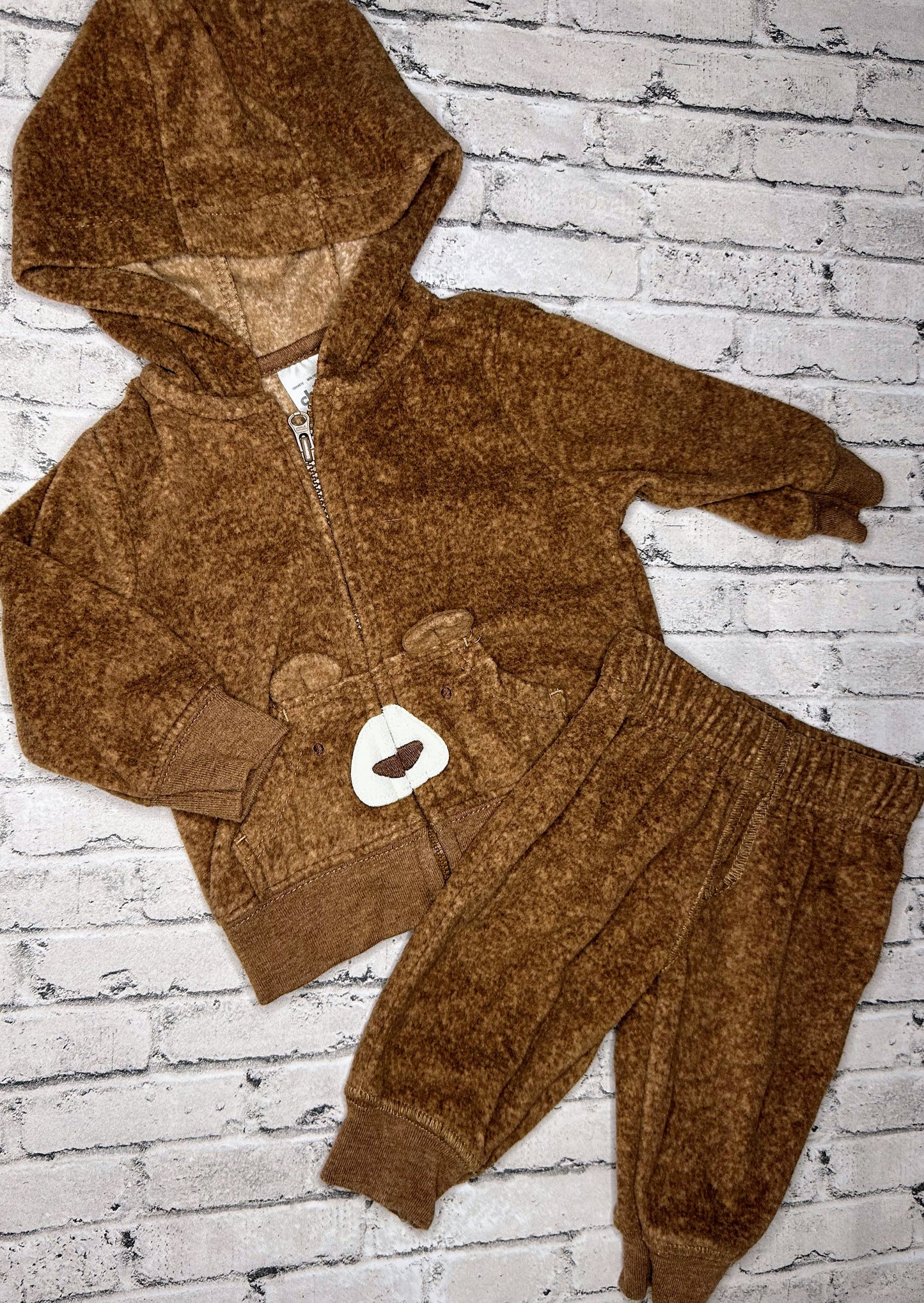 Child of Mine: 2pc Fleece Bear Set- 0/3m