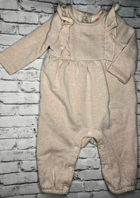 Cat & Jack: Sparkle Mauve Jumpsuit - 0/3m