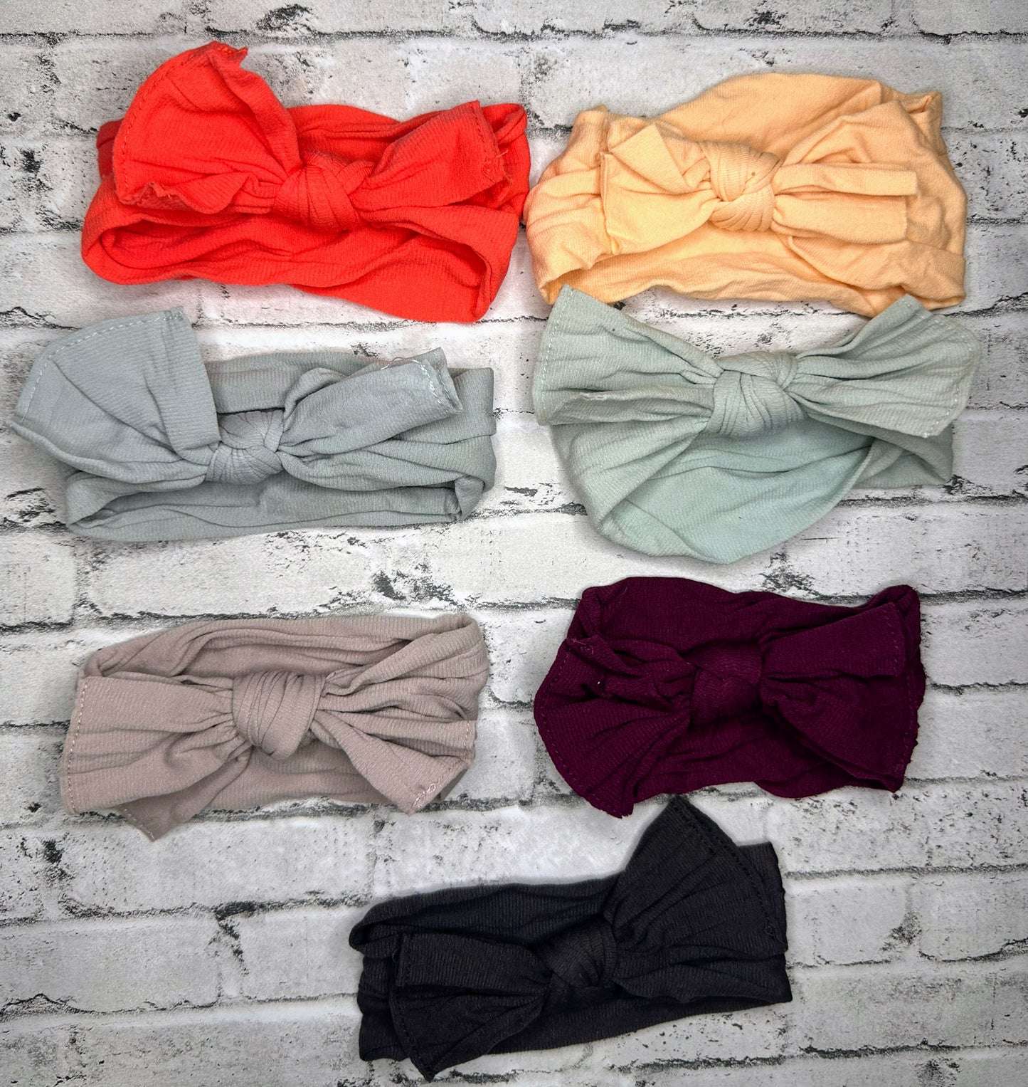 7pc Fabric Bows - 5”