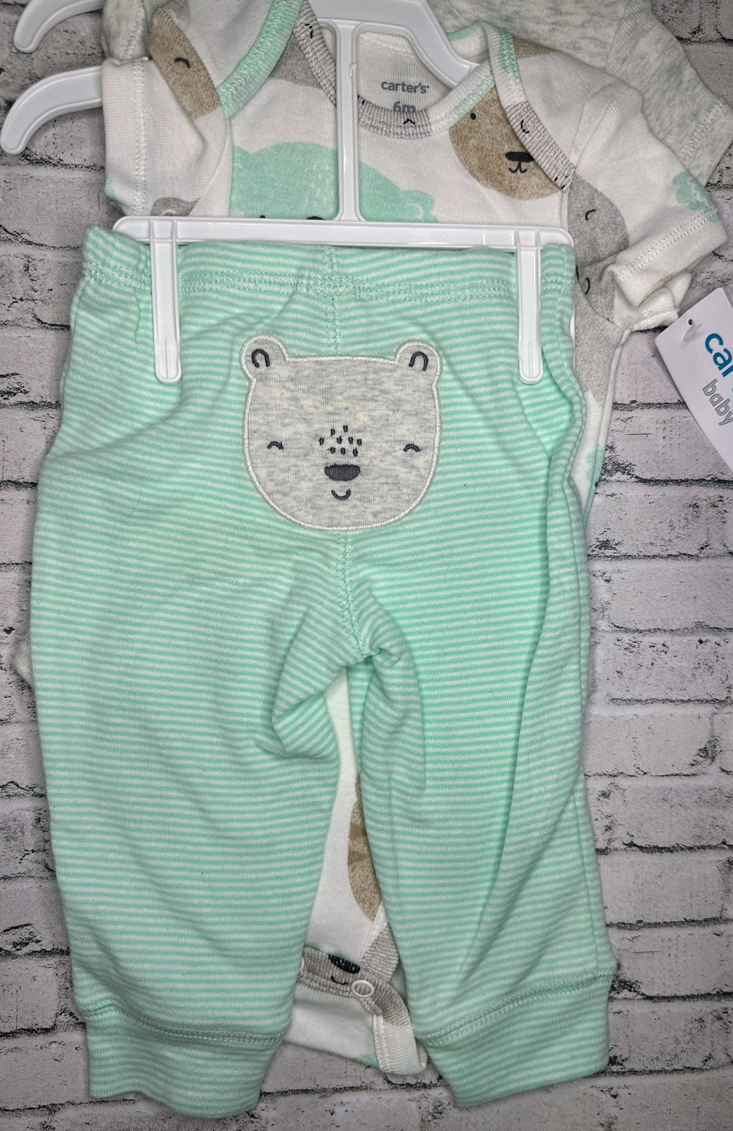 Carter’s: 3pc “Love My Friends” Bodysuits + Pants - 6m NEW!