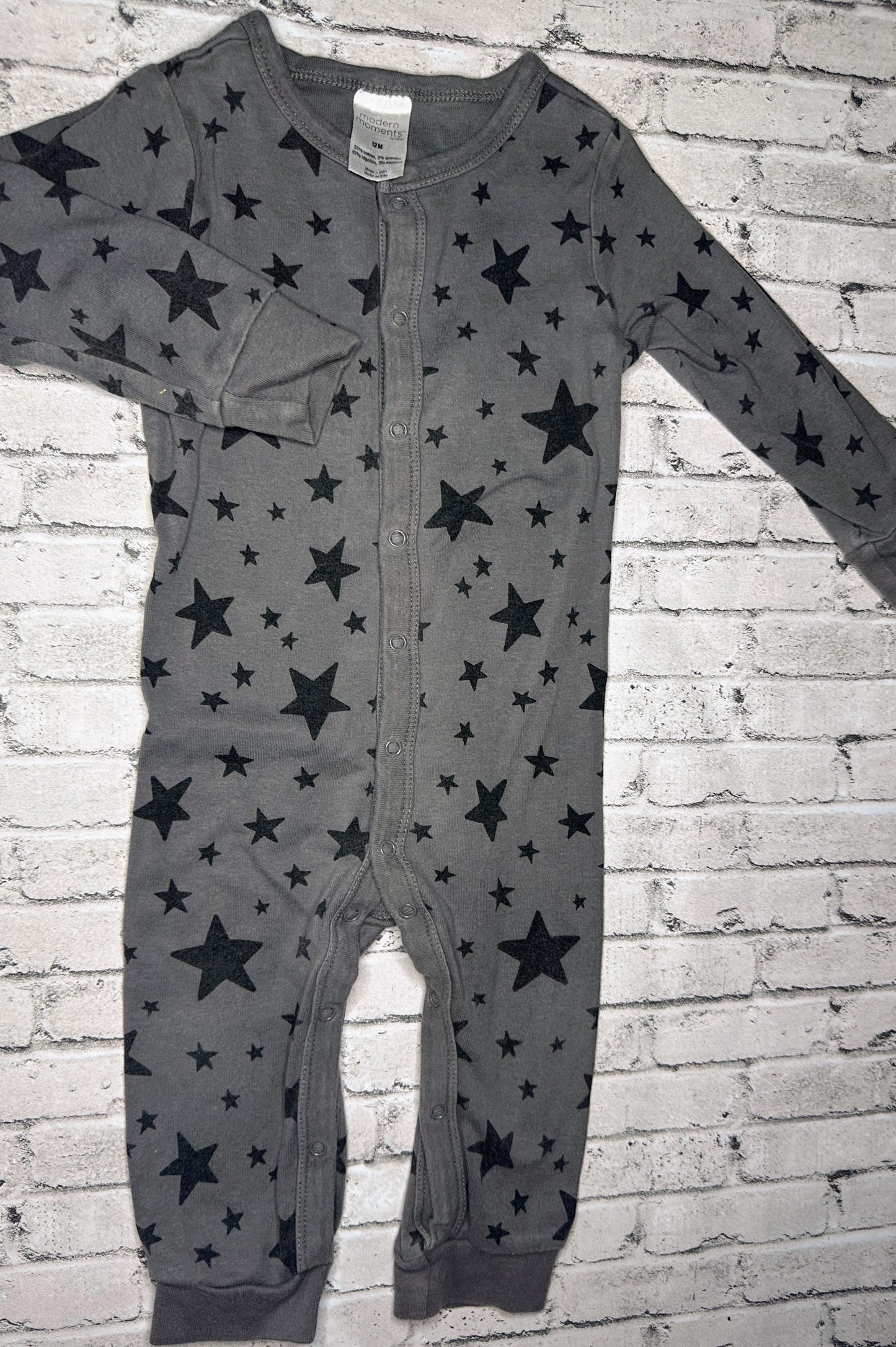 Modern Moment: Gray Star Jumpsuit- 12m